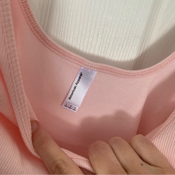 Retro American Apparel Pink Ribbed Bodysuit - Picture 3 of 7